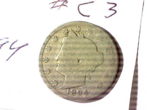 1894 liberty nickel  LOT # C3 Cover