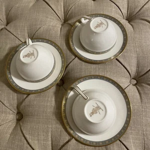 Vintage Royal Doulton Athens Cup & Saucer Set Of 3 - Made In England - Picture 1 of 3