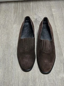 Mocasines Munro American para mujer de cuero marrón talla 7N - Imagen 1 de 8