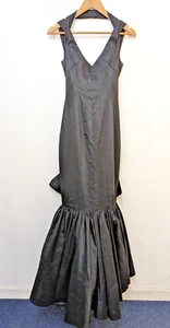Karen Millen Dress Size 10 Mermaid Black Shimmer Halter Neck Ballgown RSPCA Midx - Picture 1 of 22