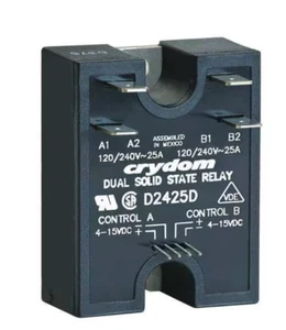 2 PACK OF Crydom D2425D DUAL Solid State Relay 120/240V 25A - Picture 1 of 1