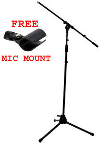 Pro Audio Adjustable Boom Tripod Microphone Instrument Or Vocal Stage Mic Stand