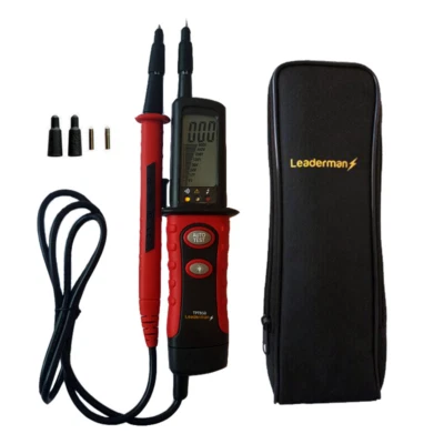Leaderman TPT950 LCD/LED 2 Pole Voltage & Continuity Tester Auto Test + Case