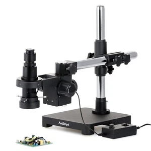 AmScope H800 0,7X-5X Inspektionszoom Monokular LED Mikroskop Einarmiger Ausleger Stativ - Bild 1 von 9