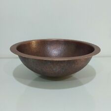 Round Hammered Copper Bowl Sink 15-inch(dia.)