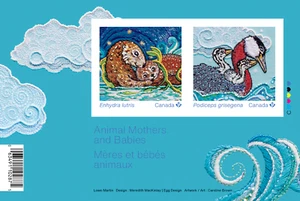 Canada (2023) Animal Mothers and Babies Souvenir Sheet - MNH - Picture 1 of 4