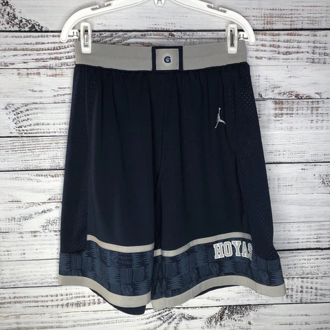 Nike Air Jordan Georgetown Hoyas NCAA Basketball Shorts Blue Gray Men’s Medium M Cover