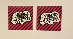 Set di 2 adesivi vintage Kweenz Destroy Graffiti Tag - Foto 1 di 3