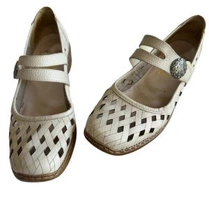 Rieker ANTISTRESS Doris Ivory Mary Janes Size 38 - 8 Leather Walking Shoes - Picture 1 of 15