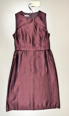 Vestido De Colección Armani Años 90 Hecho en Italia Seda Borgoña IT 40 US 6 Y2K Cóctel Nuevo Con Etiquetas Foto 1 de 4