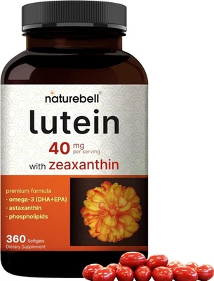 Luteína 40mg + Zeaxantina | Salud Ocular y Cerebral | 360 Cápsulas Foto 1 de 4