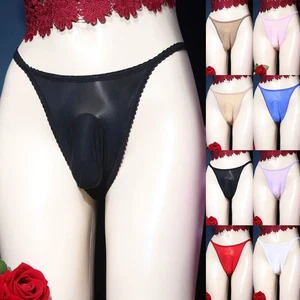Hombres Sissy Bolsa Bragas Ropa Interior Sexy Calzoncillos Bragas Pantalones Cortos Tanga Tanga - Imagen 1 de 24