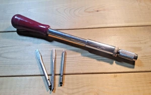 Vintage Stanley Yankee No 130B alte Holzbearbeitung Handwerkzeuge Tischlerwerkzeug 3 Bits - Bild 1 von 10