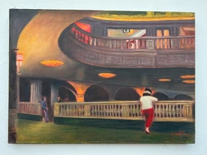 Edward Hopper Oil Painting On Canvas Signed and stamped 20 X 28 inches - Picture 1 of 8
