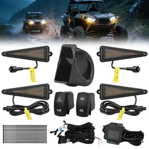 UTV Turn Signal Kit w/ 110D Horn Street Legal Triangle for Can Am Polaris ATV - Picture 1 of 14