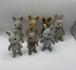 Bundle Of Sylvanian Family Figures Vintage And Modern Brown & Grey Rabbits Lot - Picture 1 of 24