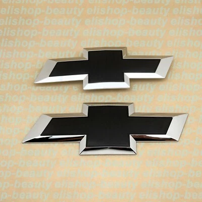 NEW Chrome Front Rear Bowtie Emblems 2014-2019 Silverado Sierra 1500 2500HD 3500 - Image 1 of 4