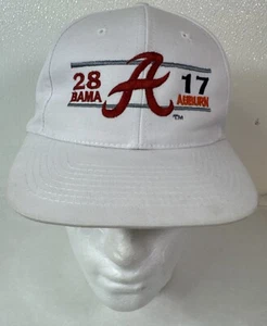 Vintage 1981 Iron Bowl Alabama White Snapback/ Trucker Hat One Size - Picture 1 of 8