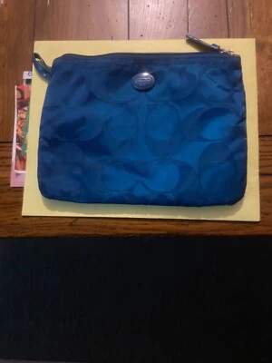 Cartera de lona Coach - negra/azul Foto 1 de 2