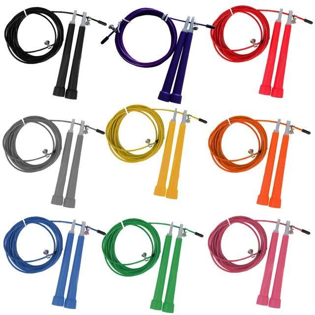 Stahl Speed Rope Schnelles Fitness Springseil mit Griffen Speedrope 3Meter - Bild 1 von 1