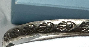 HEAVY STERLING SILVER BANGLE BRACELET INDIAN G NELSON HAND MADE - FREE SHIP - Picture 1 of 4