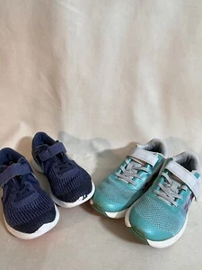 Paket 2 Mädchen Sneaker, Under Armor Größe 2, Nike Mädchen Größe 2 blau - Bild 1 von 18
