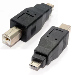 USB 2 TYPE B MALE TO USB MICRO TYPE B MALE PC PRINTER ADAPTER CONVERTER, HK-MUS4 - Picture 1 of 1