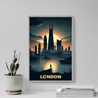 London Skyline - affiche futuriste, impression d'art, peinture, œuvre d'art, cadeau