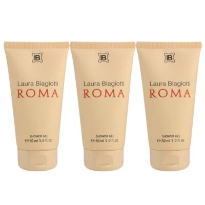 Laura Biagiotti Roma 3 x 150 ml Showergel Duschgel Shower Gel Set