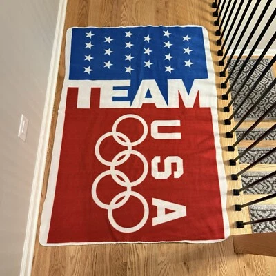 Vintage Team USA Olympic Throw Blanket Rare - Image 1 of 3