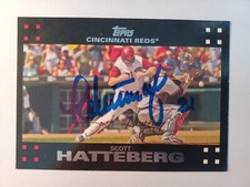 SCOTT HATTEBERG 2007 Topps # 222 autographed signed card CINCINNATI REDS AUTO 07