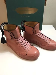 Buscemi Damen-High-Top-Ledersneaker 125 mm rosa mit Vorhängeschloss puderrosa US 6 - Bild 1 von 11