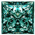 3,31 ct 8 mm Vvvs1 couleur bleu vif princesse diamant moissanite lâche pour bagues