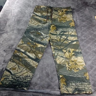 Hodgman Realtree Hardwoods Camo Camoflauge PVC Lined Rain Pants Sz Small Vintage - Image 1 of 4