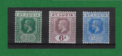 S291, St. Lucia 1912-21, Mix Of Die I, King George V, MH / MLH. - Image 1 of 2