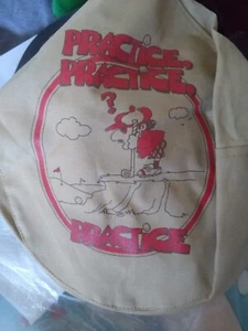 Practice Retro Golf Hat Cartoon KHAKI Vintage RUSS Cabbie Snapback Practice - Picture 1 of 3