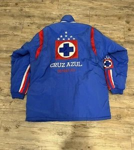 Deportivo Cruz Azul Puffer Jacket Blue/White/Red XL Deadstock Vintage 80s - Bild 1 von 4