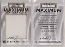 2014-15 ITG Used Maximum Memorabilia Gold /25 Marty Turco #MM-MT1