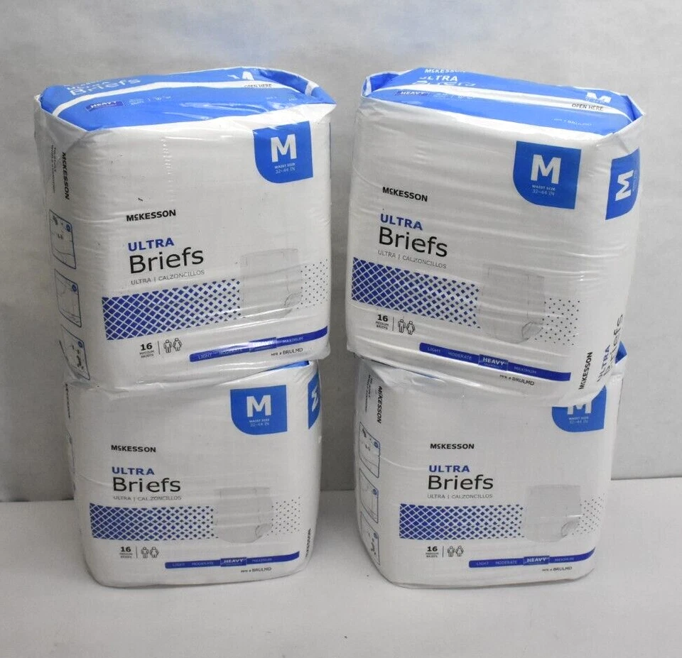 McKesson Ultra Brief Disposable Diaper, Medium - 96 Pack
