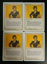Vintage MTG Unlimited (4) Benalish Hero White Common Cards Excellent NM