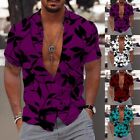 Leisure Shirts Button-Down Collared Comfort Floral Hawaiian Loose Party