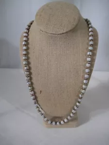 Collar dorado filigrana veneciano vidrio Millefiori de 1/4" broche de barril de cuentas de 26 - Imagen 1 de 6