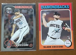 Slade Cecconi Arizona Diamondbacks 2x Cards 2024 Chrome #77 & Heritage #397 - Bild 1 von 2