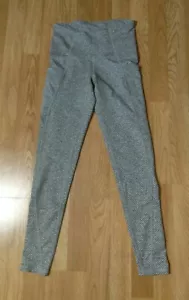 Champion Gray Stripes Yoga Pants Leggings with Side Pockets Women's Size Small - Picture 1 of 12