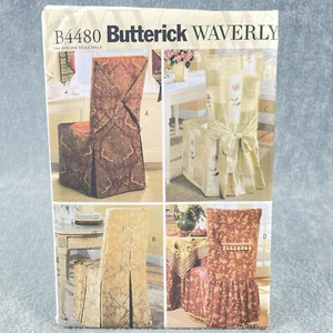 Butterick 4480 Chair Covers Pleated Bow Waverly Home Decor Sewing Pattern - Picture 1 of 4