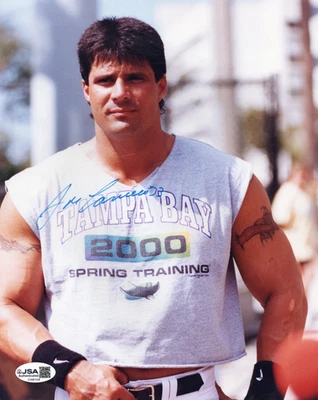 JOSE CANSECO AUTOGRAPH 8X10 PHOTO JSA COA AUTO SIGNED TAMPA BAY RAYS - Image 1 of 2