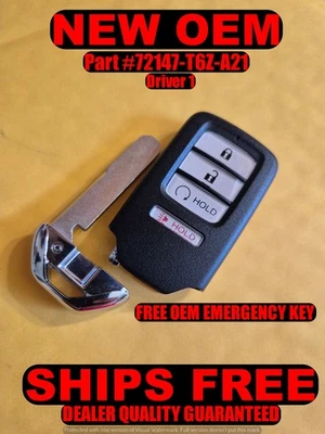 原始设备制造商 2017 - 2019 年本田 RIDGELINE 遥控启动钥匙 FOB 72147-T6Z-A21 KR5V2X 驱动器 1 — 第 1/4 张图片