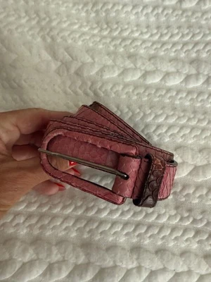 Prada Snakeskin Belt Pink Brown - Image 1 of 4
