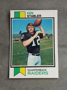1973 Topps #487 Ken Stabler RC - Set Break - Oakland Raiders - Foto 1 di 2