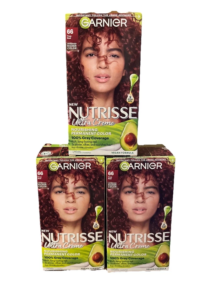 Garnier Nutrisse Color Creme Kit 66 True Red 1ct 603084242627t588